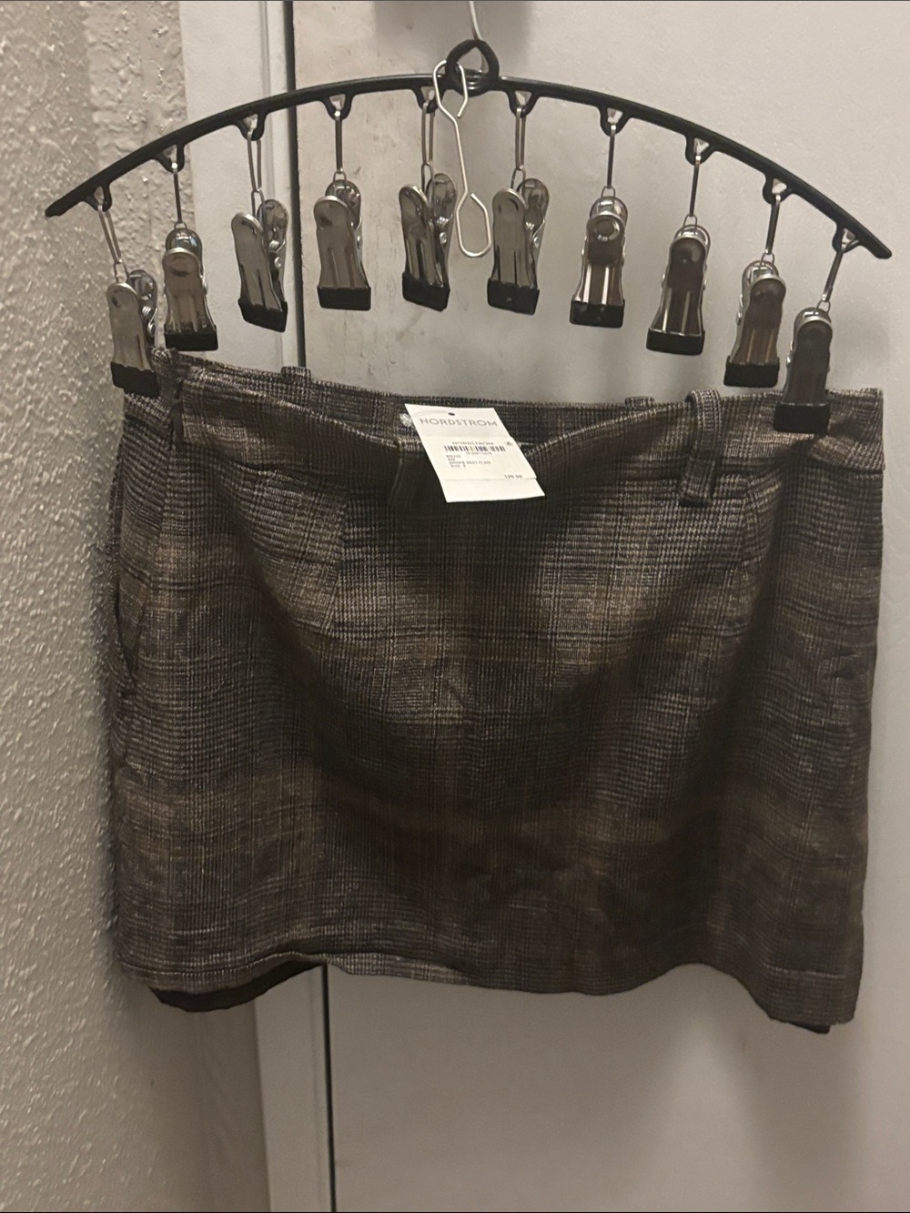 Madewell Plaid Mini Skirt in Brown - Classic Tailored Style